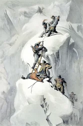 Hændelse før man når Grands Mulets i Chamonix-dalen