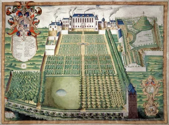 Jardin des Plantes, Paris. 1636 (akvarel)