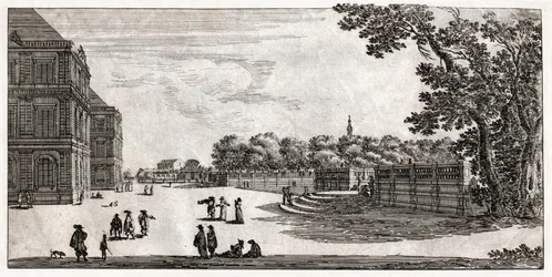 Jardin du Luxembourg, Paris. (gravering