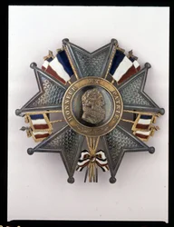 Juli Monarchy - Monarchy of July - Plaque of the Grand Cross, Louis Philippe 1st: "" Honor et Homeland"" - (billede af Henrik IV) coll. Antans soldater