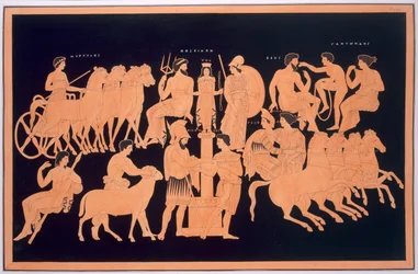 Kong Oenomaus, Hippodamia og olympiske guder, udgivet 1808-10
