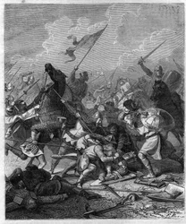 Kong Othon I af Germanien, sagde den Store (912-973) overrasket over oprørerne i Rom. Indgravering i "Histoire des Papes-Rois-Queen and Empereurs a travers les centuries"" af Maurice Lachatre