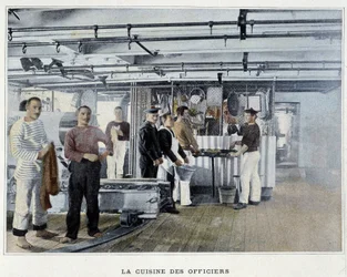 Officerernes køkken - i "Militæralbum - Navy: Life on board"