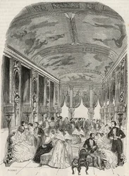 Det såkaldte Lebrun-galleri, der fungerede som samtalesalon under ballet - Hôtel Lambert på Île Saint-Louis, 2 rue Saint-Louis-en-l