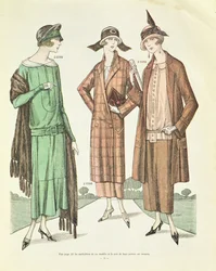 Damemode, illustration fra La Veritable Mode Francaise de Paris, 1924