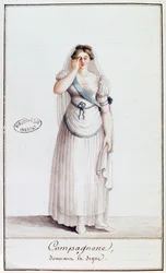 Kvindelig frimurer giver et tegn, 1805