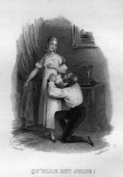 Le elle est Jolie Chanson de Beranger i ""Oeuvres completes"" (1834) af Pierre Jean de Beranger (1780-1857), fransk digter og sangskriver.