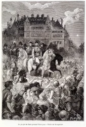Indbyggerne i Paris tager Venus for "Bonapartes stjerne" - i "Les terres du ciel" af Camille Flammarion, ed. Marpon  Flammarion, Paris