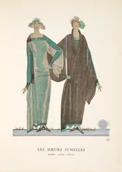 Les Soeurs Jumelles, fra en samling af modetallerkener