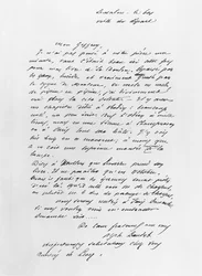 Brev afsendt af Alphonse Daudet