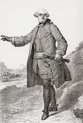 Louis Charles César Le Tellier kendt som hertugen af ​​Estrées, 1695 1771. Fransk militærchef og marskal af Frankrig. Fra Les Heures Libres udgivet 1908.