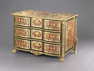 Louis XIV Boulle Commode, ca. 1700 (skildpaddeskal, messing og ormolu) (se også 220158)