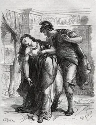 Lucretias død: Lucretia (Lucrezia, romersk dame fra det 6. århundrede f.Kr.) blev udsat for vold af sin fætter Sextus Tarquin, søn af Tarquin den Stolte. Hun begik selvmord foran sin mand, Lucius Tarquinius Collatinus, kendt som Ta