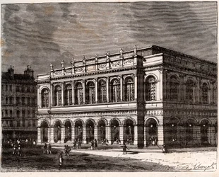 Lyon: Le Grand Theatre - indgravering i "La France illustree: geografi, historie, statistisk administration" af V.A. Malt-brun. 1884