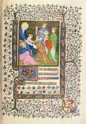 MS.McClean.80.f69r Tilbedelse af Magi, franske Horae