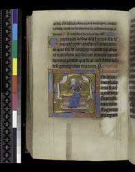 MS 300 f.284v, Sange, fra Psalter and Hours of Isabella of France, Paris, c.1265-70 (pen & blæk og tempera på pergament)