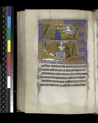MS 300 f.89v, David beder til Gud