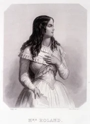 Madame Roland (eller Roland de la plataière, Jeanne Marie eller Monon Philipon), fransk politiker (1754-1793) - kobberstik