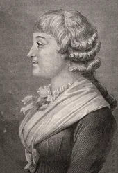 Madame Roland, graveret af Stephane Pannemaker (1847-1930) efter Rambert, fra 