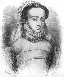 Madame de Sauve (en af kvinderne brugt af Catherine de Medicis (Caterina de Medici), til at føre noter om hoffets folk). Også kendt som Charlotte de Beaune, baronesse de Sauve, så senere som Marquise de Noirmoutier, elsker af Henri IV. I "" Histoire P
