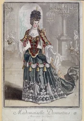 Mademoiselle Desmatins, musiker (sanger) fra Operaen - gravering