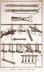 At lave et fiskenet - Encyclopedia or Dictionary of the Sciences, Arts and Professions af Denis Diderot (1713-1784) og Jean d