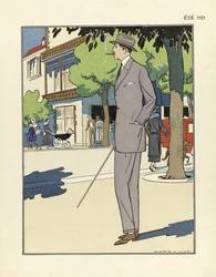 Mans Suit, af Marc-Luc, udg. 1923 (pochoir-tryk)