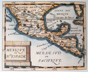 Kort over Mexico eller Nyspanien, 1625