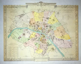 Kort over Paris i 1789, 1887