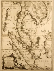 Kort over Sydøstasien, 1687 (blæk på papir)