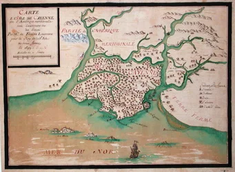 Kort over øen Cayenne, Fransk Guyana