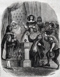 Marie de Medicis (1573-1642), dronning af Frankrig og regent af kongeriget for sin søn, sover i sengen - Marie de 