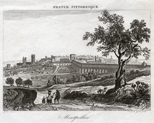 Montpellier. (gravering, ca. 1850)