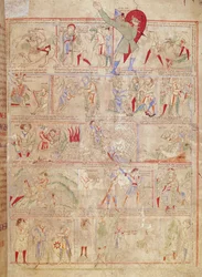 Ms.1215 t.3 fol. 13r Scener fra Davids liv, fra Étienne Hardings bibel