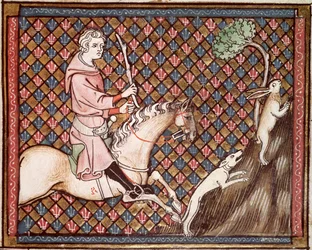 Ms 1044 fol.76 Jagtharer, fra Ovide Moralise skrevet af Chretien Legouais
