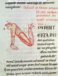 Ms 154 fol.137v Historikert initial N, fra St. Hieronymus