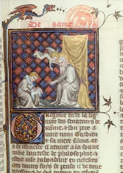 Fru 1729 Gregory, fra legenden om de gyldne hellige af Jacques de Voragine, ca. 1370
