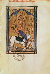 Ms 2689 fol.8r The Conversion of St. Paul, fra Salter of the Abbey of St. Elizabeth de Genlis