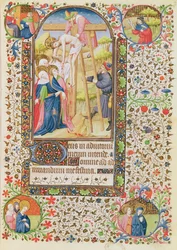 Ms 547 fol.32 Nedstigningen fra korset, fra en timebog brugt af en kvinde fra Poitiers