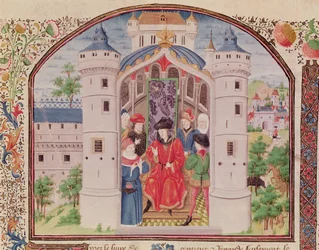 Ms 927 Fol.426 Præsentation af The Economics, from Ethics, Politics and Economics af Aristoteles (384-322 f.Kr.) detaljer (se også 165166)
