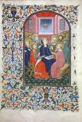 Ms Gen 288 f.23v Pinsedag, c.1460
