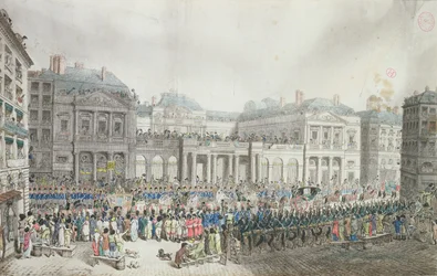 Napoleons kroningsoptog passerer statsrådet, 2. december 1804
