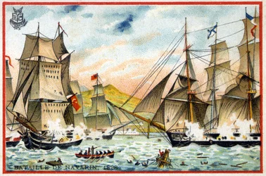 Navarin Battle of the Triple Alliance mod den tyrkisk-egyptiske flåde den 28. oktober
