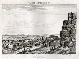 Nimes. (gravering, ca. 1850)