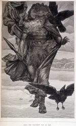 Odin, germansk krigs- og poesigud - gravering