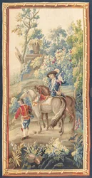Et af et par Louis XVI pastorale gobeliner, Aubusson, ca. 1775