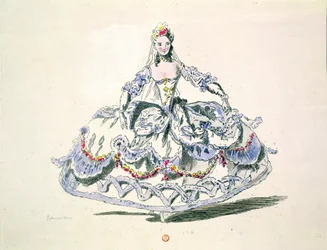 Operakostume, fra Menus Plaisirs Collection, faksimile af A. Guillaumot Fils