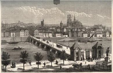 Orleans - Centre-Val de Loire - indgravering i "La France illustree: geografi, historie, statistisk administration" af V.A. Malt-brun. 1884