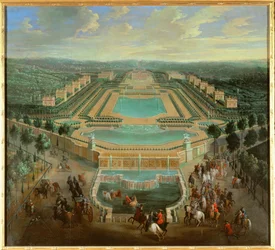 Oversigt over Chateau de Marly, Grand Trianon, Versailles, Frankrig (foto)