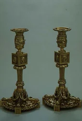 Par lysestager af Boucheron, 1783 (forgyldt sølv)